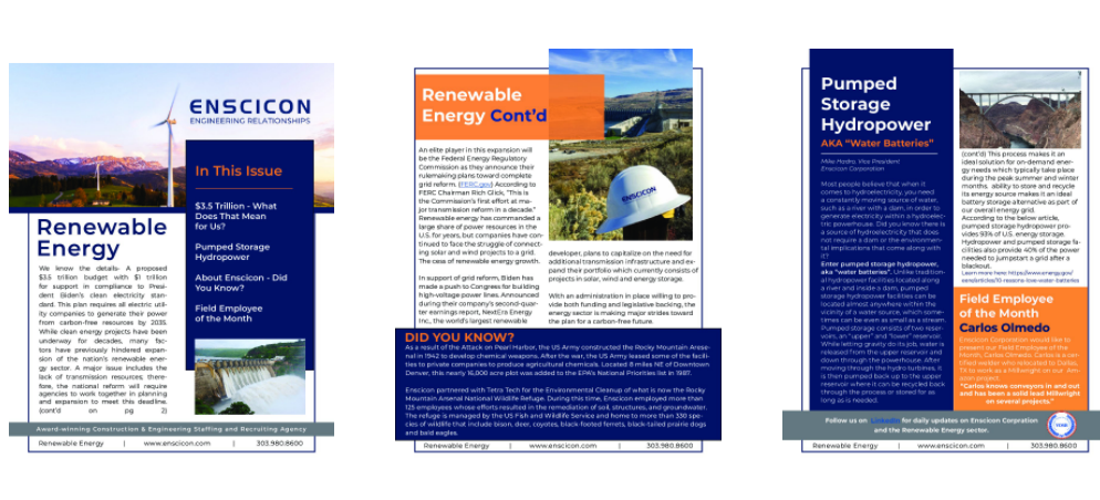 Newsletter – Renewable Energy – Quarter 3